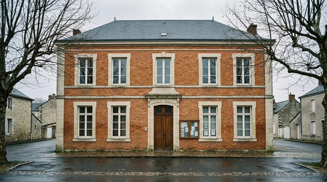 Façade d’un équipement public des bords de Loire à Nevers, un matin de semaine
