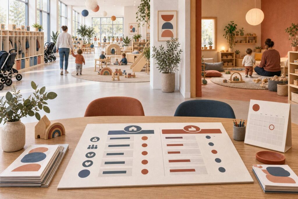Illustration éditoriale du sujet : Micro-crèche ou crèche municipale à Nevers : ce qui change