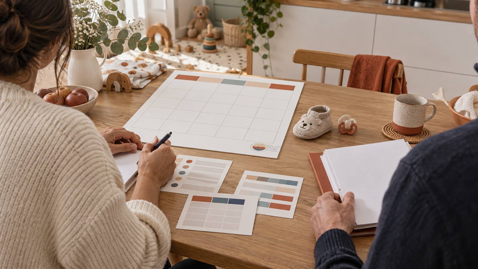 Illustration éditoriale du sujet : Quand inscrire son enfant en crèche : le calendrier réel